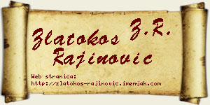Zlatokos Rajinović vizit kartica